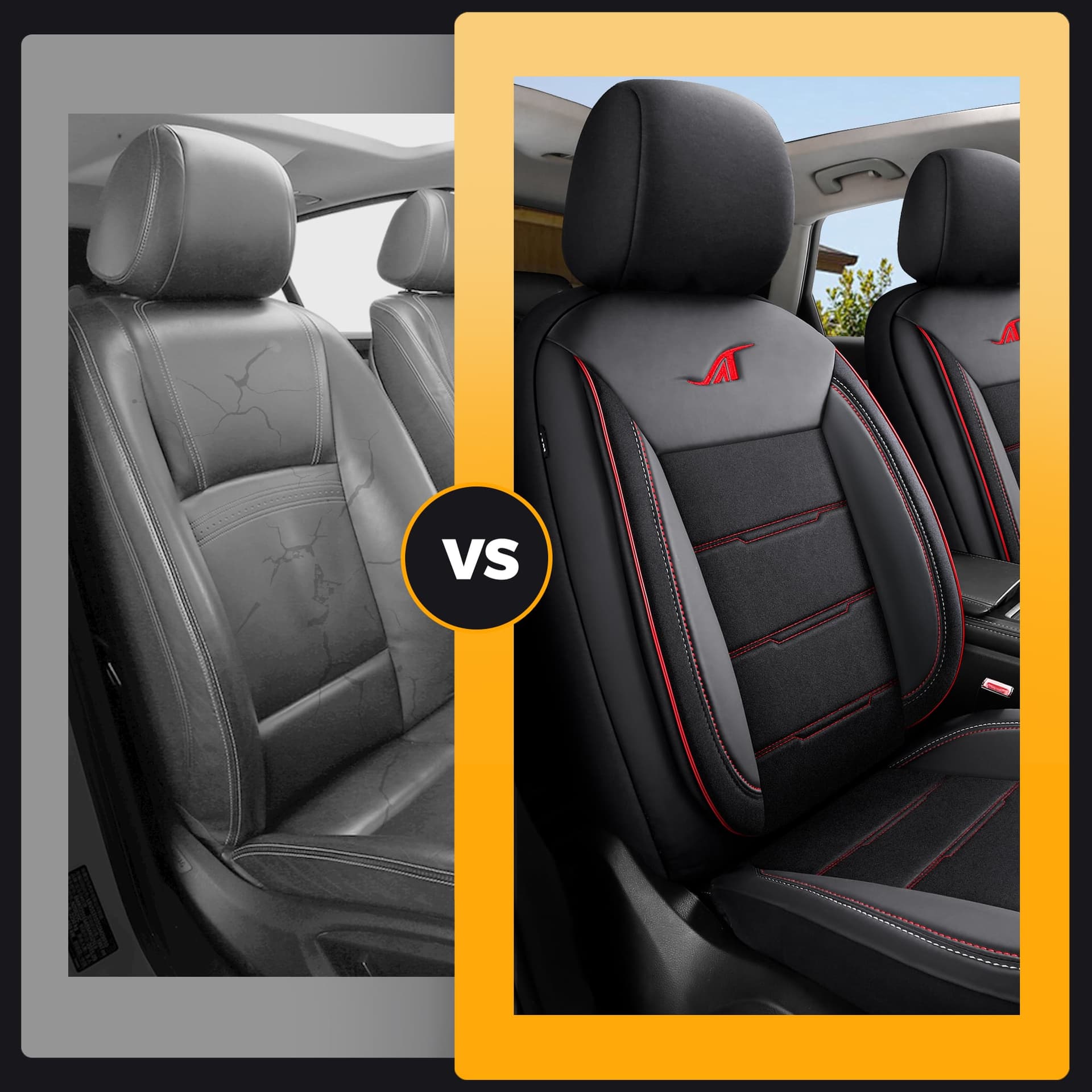 Housses de siège auto pour Alfa Romeo Stelvio | Ensemble complet pour sièges avant | Série AIE 4
