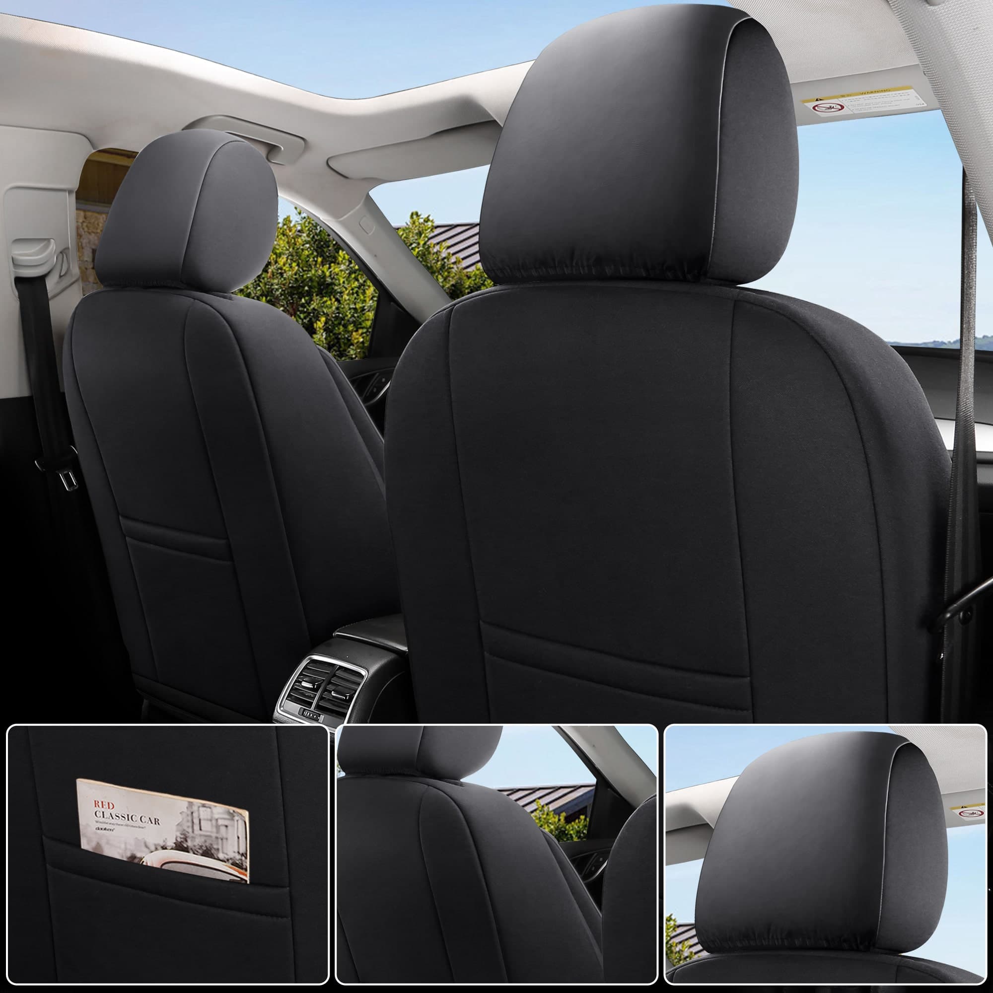 Housses de siège auto pour Toyota Corolla E210 | Ensemble complet pour sièges avant | Série AIE 3