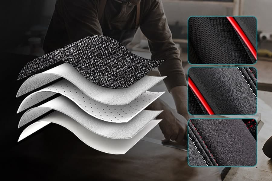 Housses de siège de voiture pour Hyundai Tucson NX4 | Ensemble complet pour sièges avant | Série AID 9