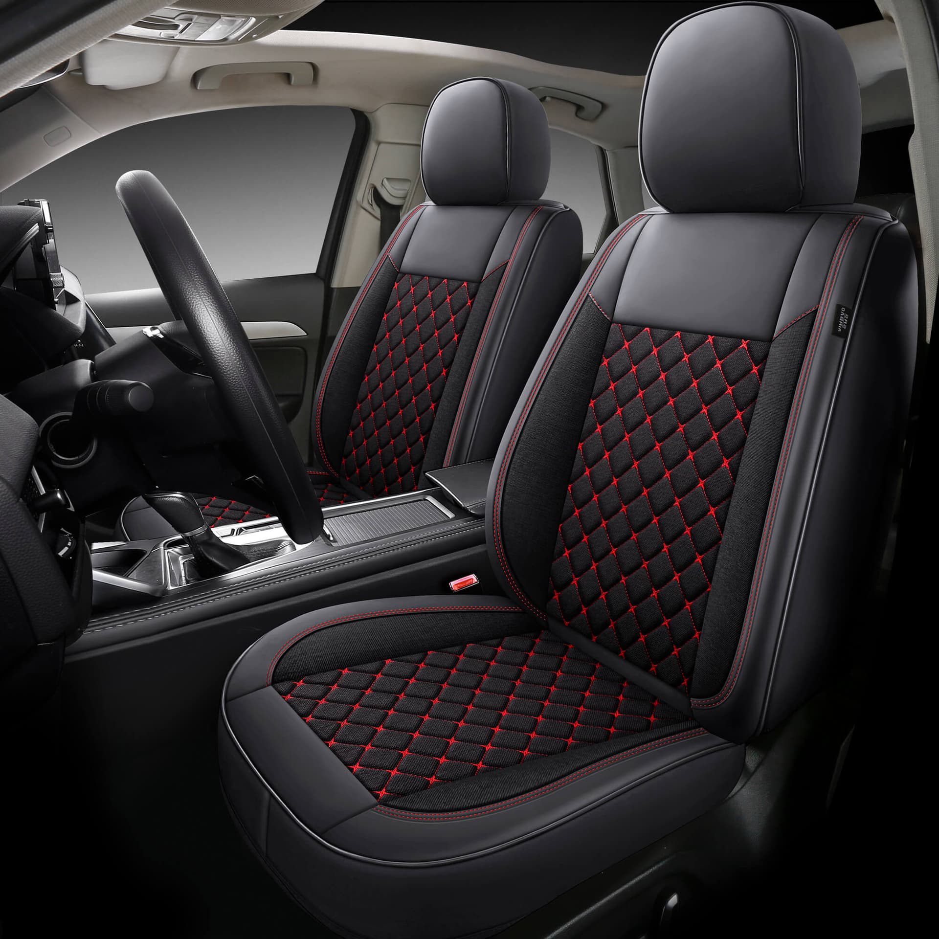 Housses de siège auto pour Skoda Fabia 3 | Lot de 2 | Simili cuir haut de gamme (Skai) | Série CLS900 11