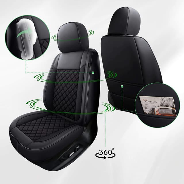 Housses de siège auto pour Opel Corsa F | Lot de 2 | Simili cuir haut de gamme (Skai) | Série CLS900 3