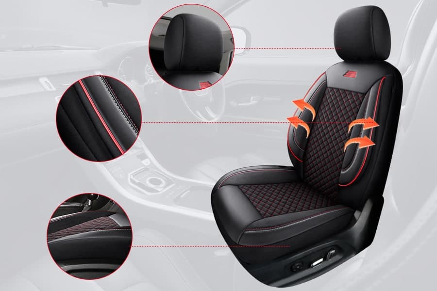 Housses de siège auto pour Toyota Mirai 2 in pasvorm | Ensemble complet pour sièges avant | Série AIS 5