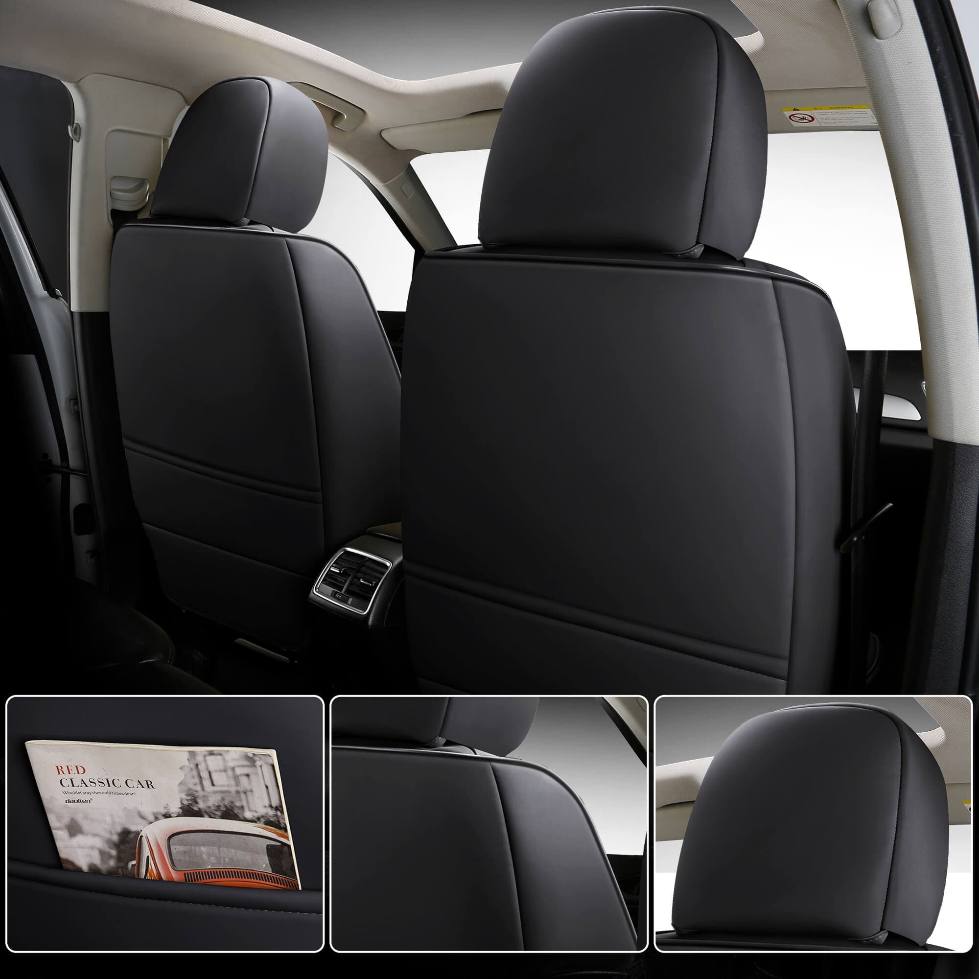 Housses de siège auto pour Audi A3 8Y | Lot de 2 | Simili cuir haut de gamme (Skai) | Série CLS900 4