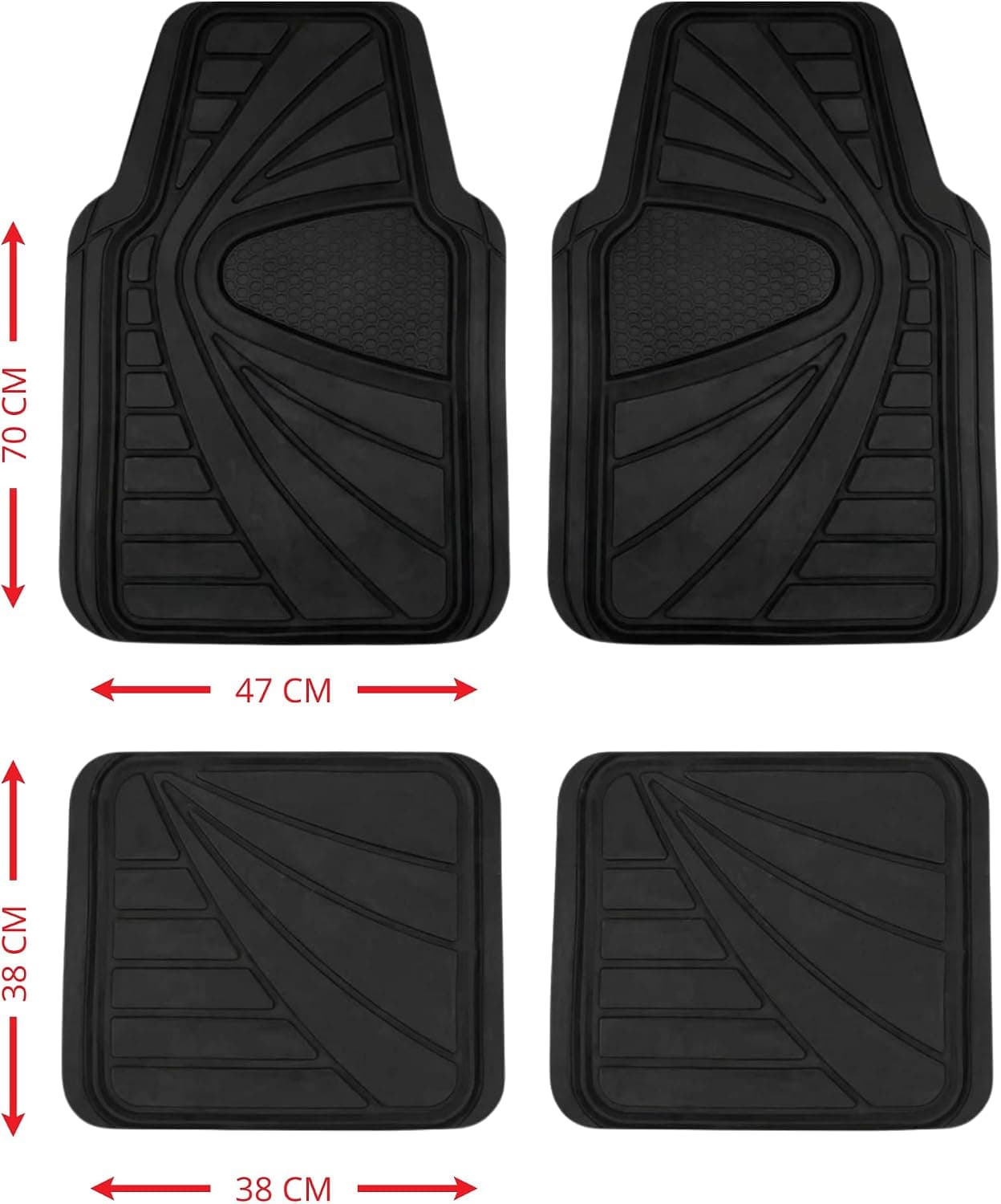 Tapis de voiture en caoutchouc – lot de 4 | Série R 3
