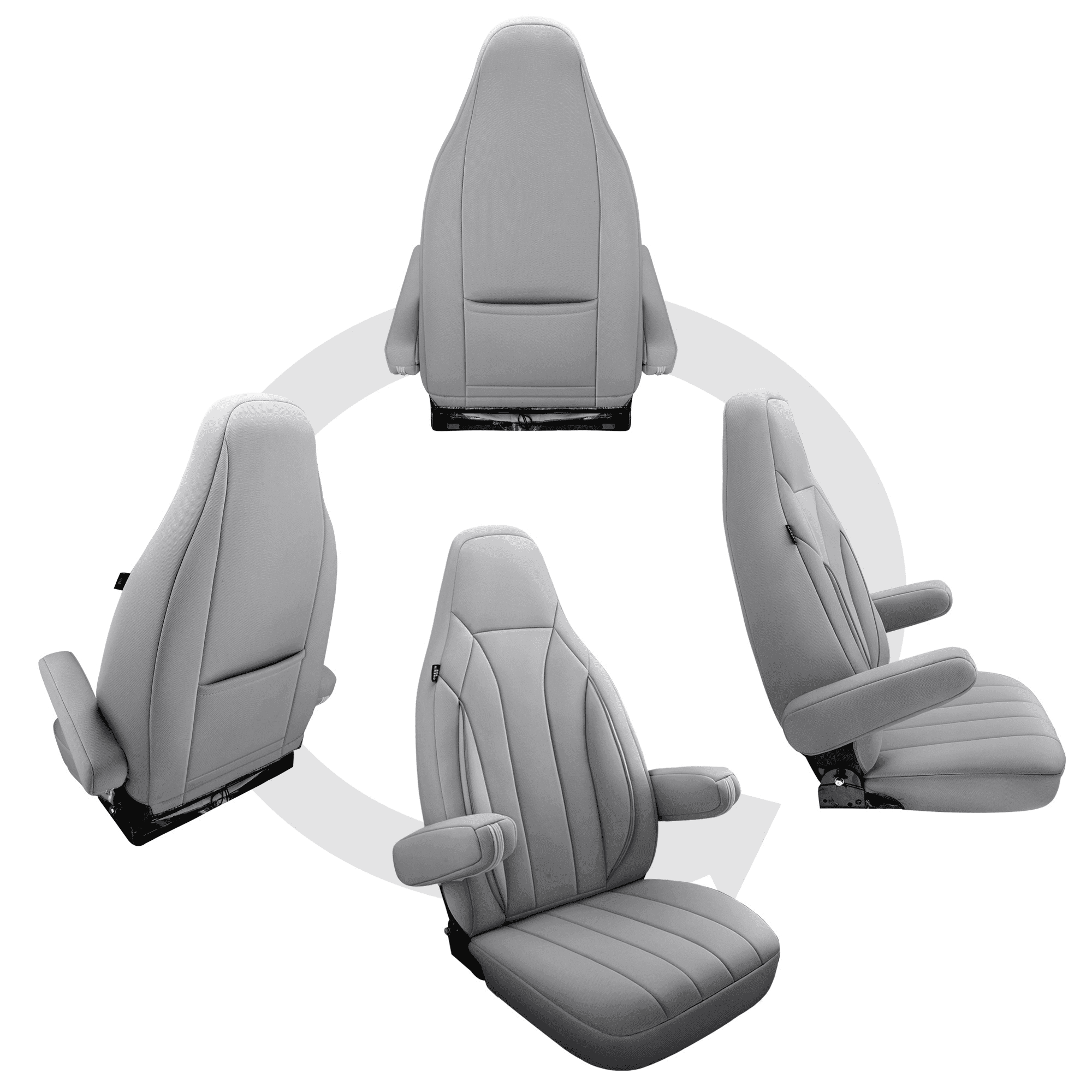 Camper stoelhoezen voor Dethleffs Pulse | Met armleuning hoezen | Set van 2 | CIM2 Serie