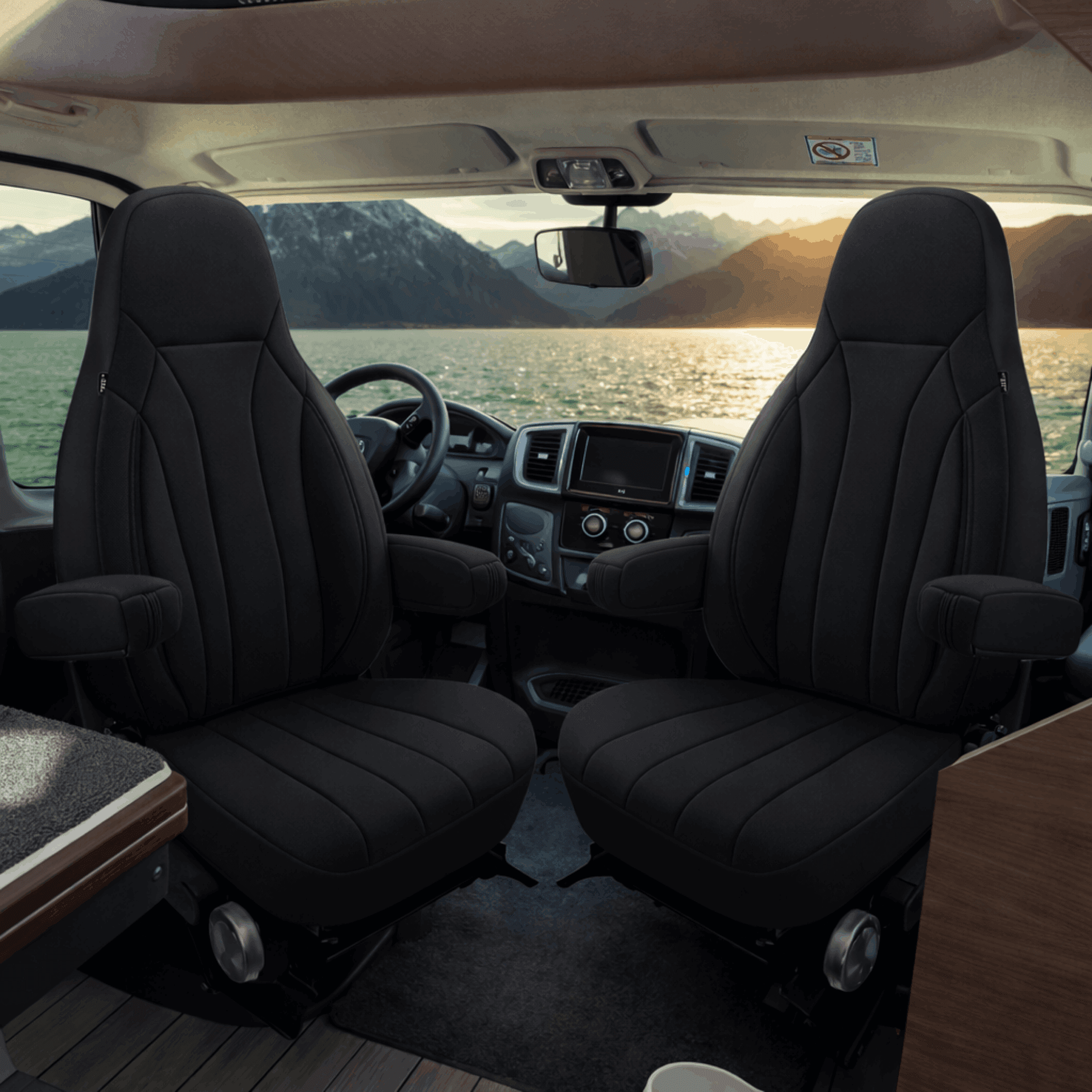 Camper stoelhoezen voor Adria Supersonic | Met armleuning hoezen | Set van 2 | CIM2 Serie