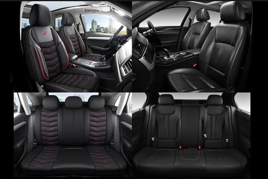 Housses de siège de voiture pour Chevrolet Kalos | Ensemble complet pour sièges avant | Série AID 10