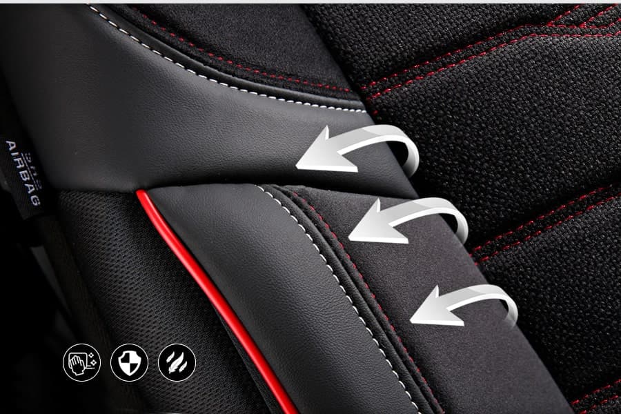 Housses de siège de voiture pour Mitsubishi ASX | Ensemble complet pour sièges avant | Série AID 6