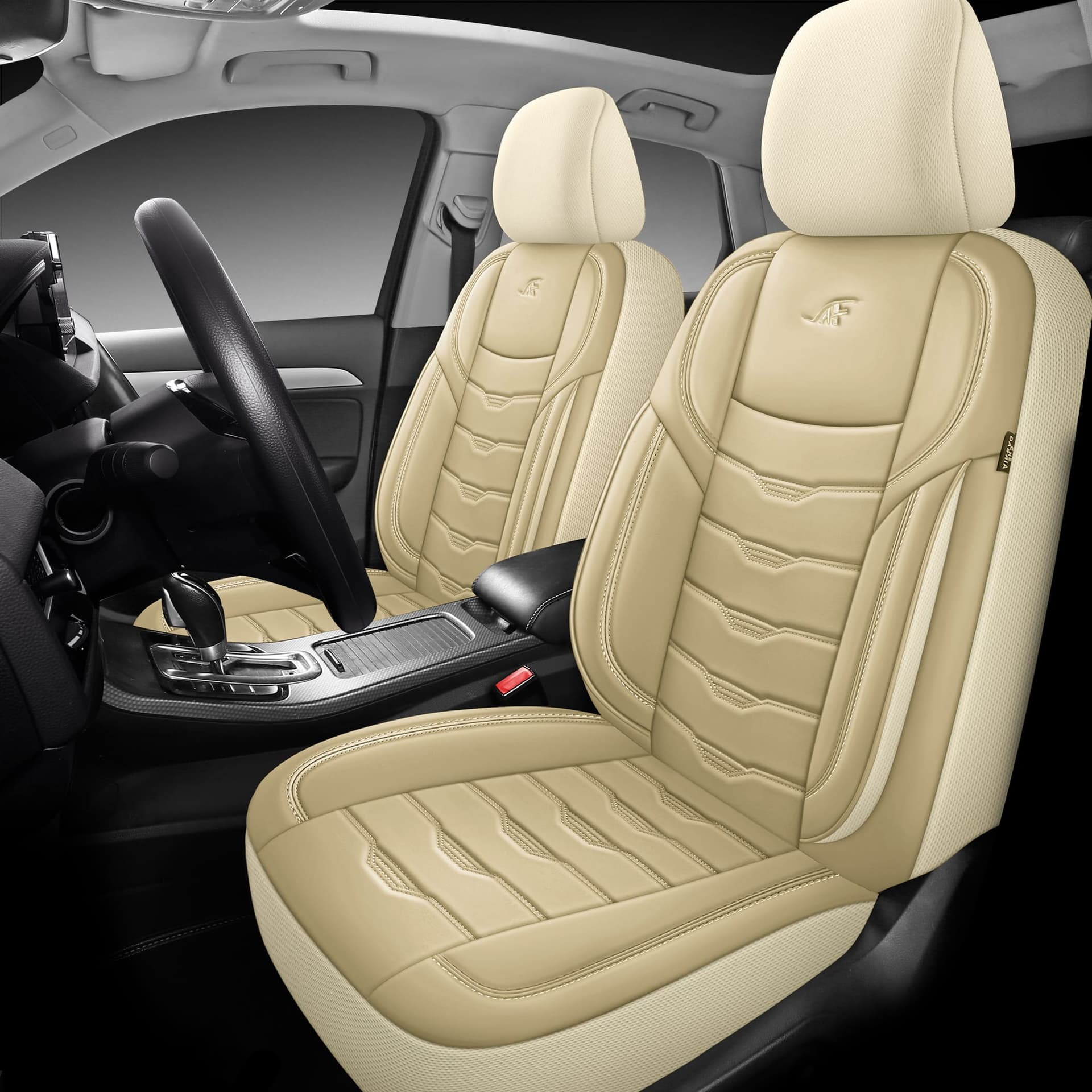 Beige/simili cuir