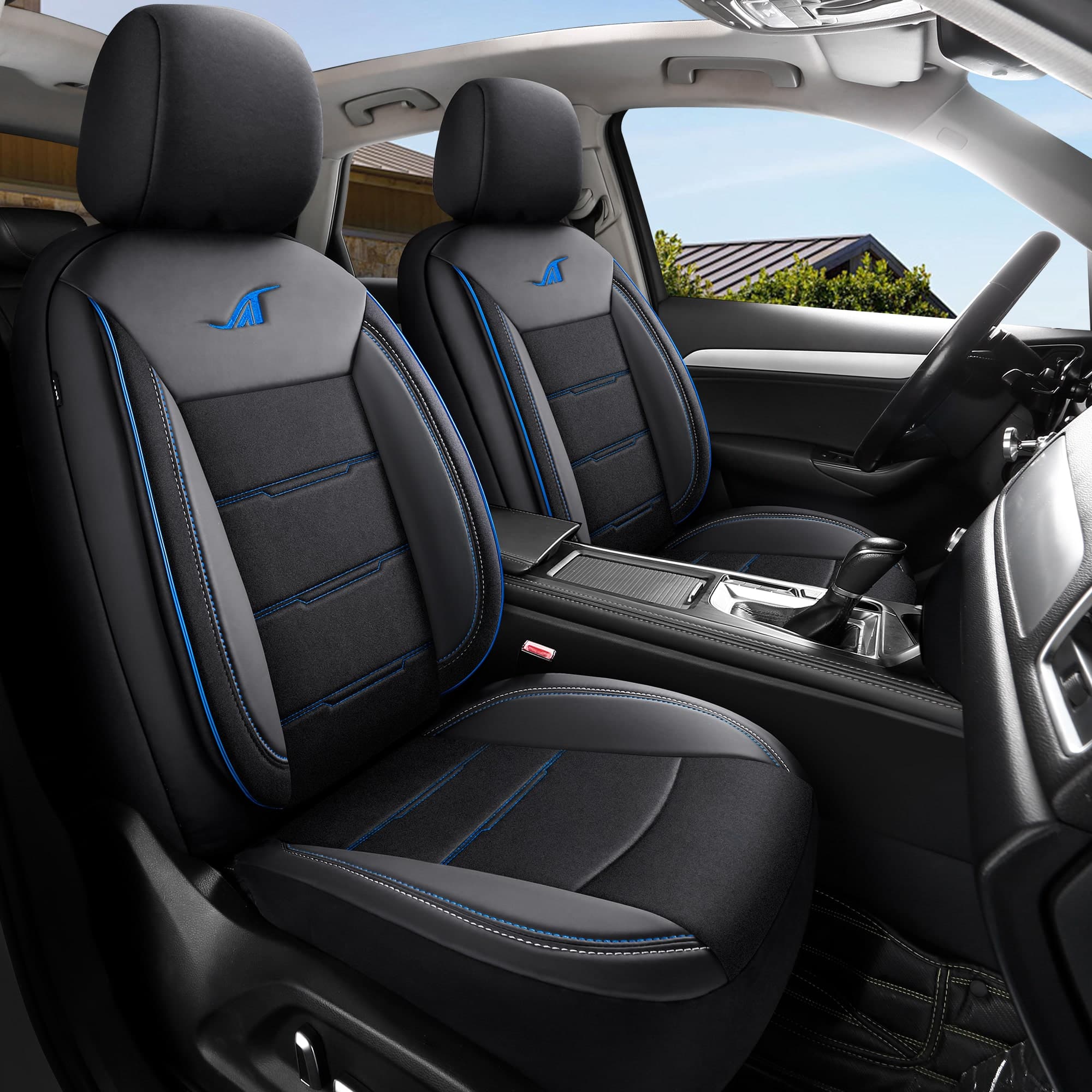 Housses de siège auto pour Skoda Octavia 3 Typ 5E | Ensemble complet pour sièges avant | Série AIE 10