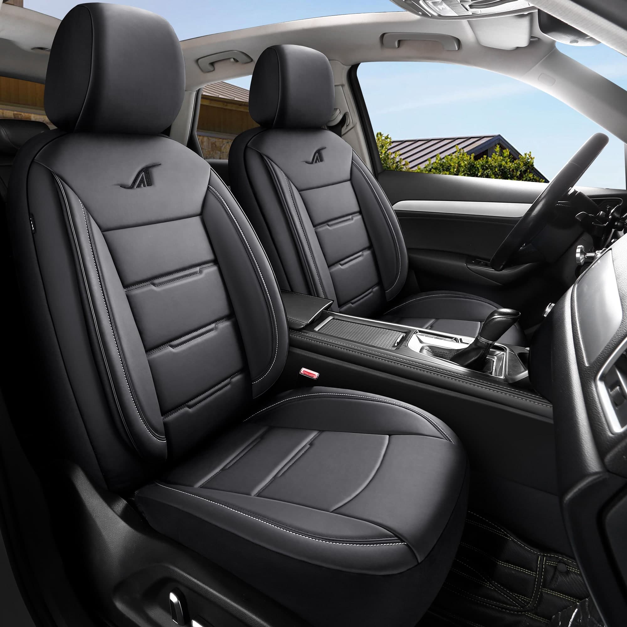 Housses de siège auto pour Renault Koleos 2 | Ensemble complet pour sièges avant | Série AIE 9