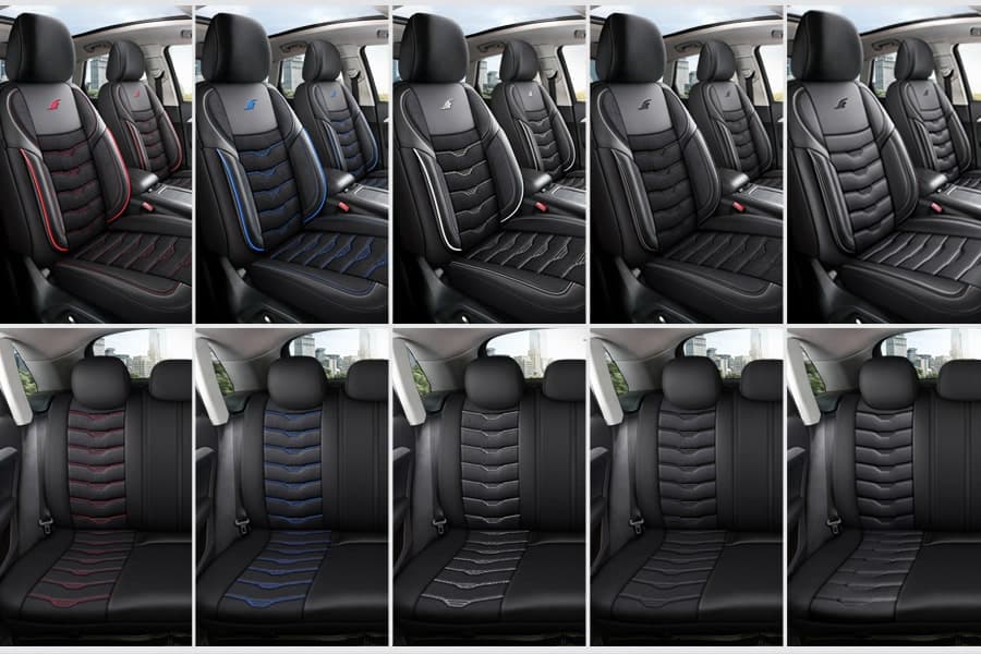 Housses de siège de voiture pour Ford Kuga 2 | Ensemble complet pour sièges avant | Série AID